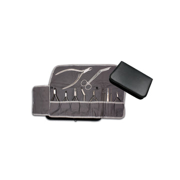 Instrumententasche (Case) mit Baumwolletui – schwarz / grau