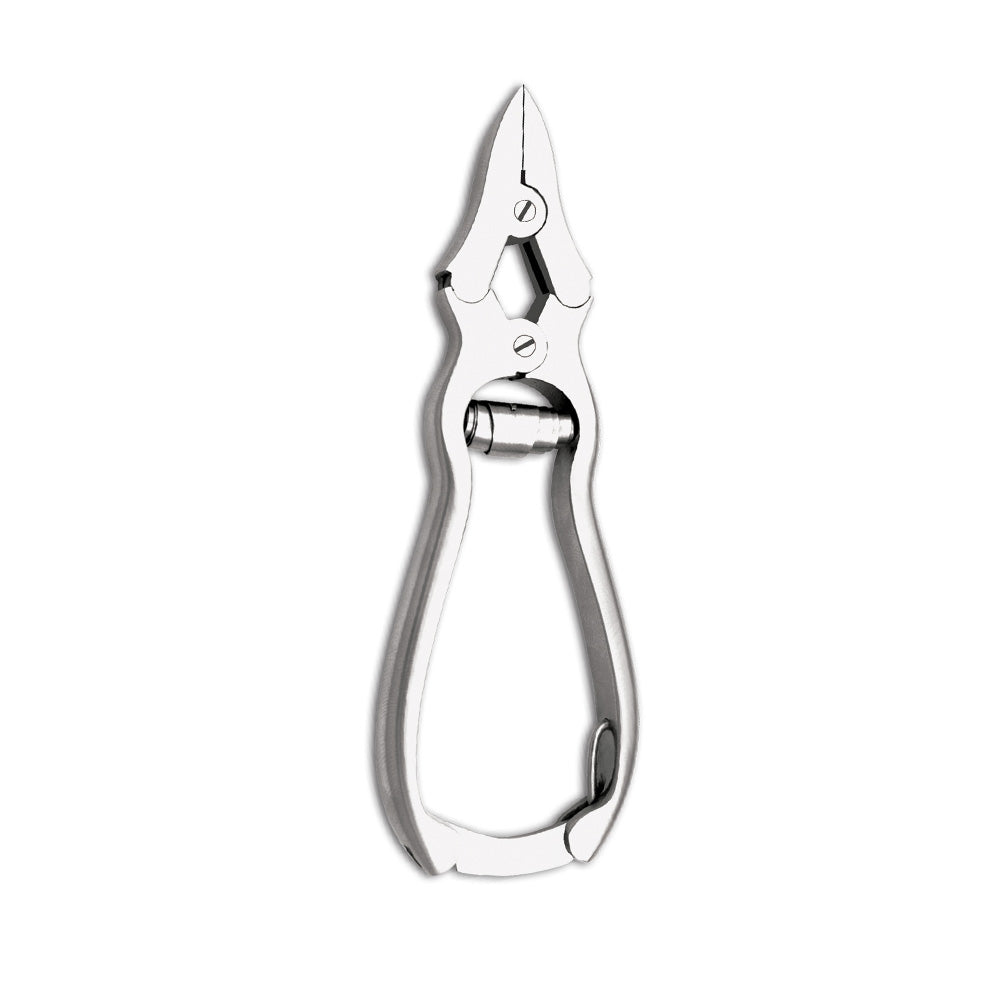 Nail pliers, double joint, straight blade, smooth handle, 12 cm total length