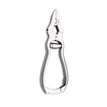 Nail pliers, double joint, straight blade, smooth handle, 12 cm total length
