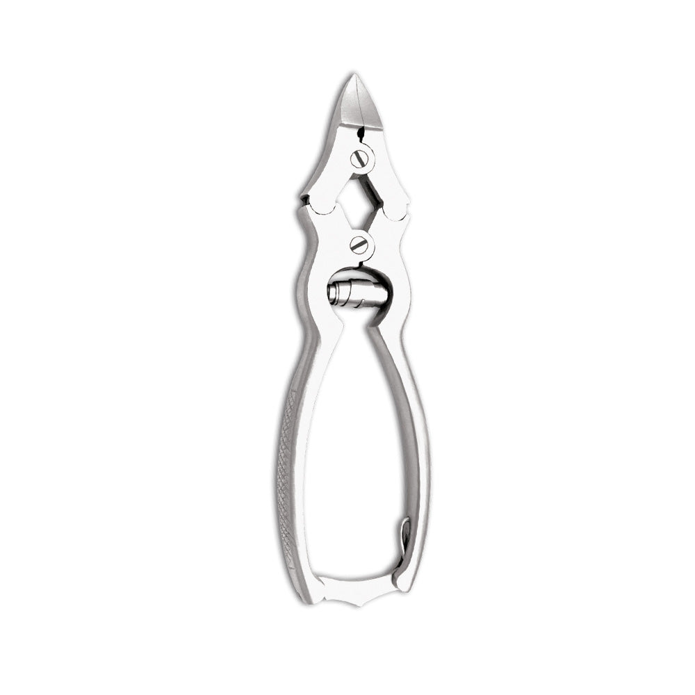 Nail pliers with double joint, curved cutting edge - 16 cm designer handle