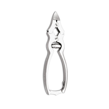 Nail pliers with double joint, curved cutting edge - 16 cm designer handle