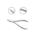 Eckenzange mit abgerundeter Ausführung und gerader 18-mm-Schneide