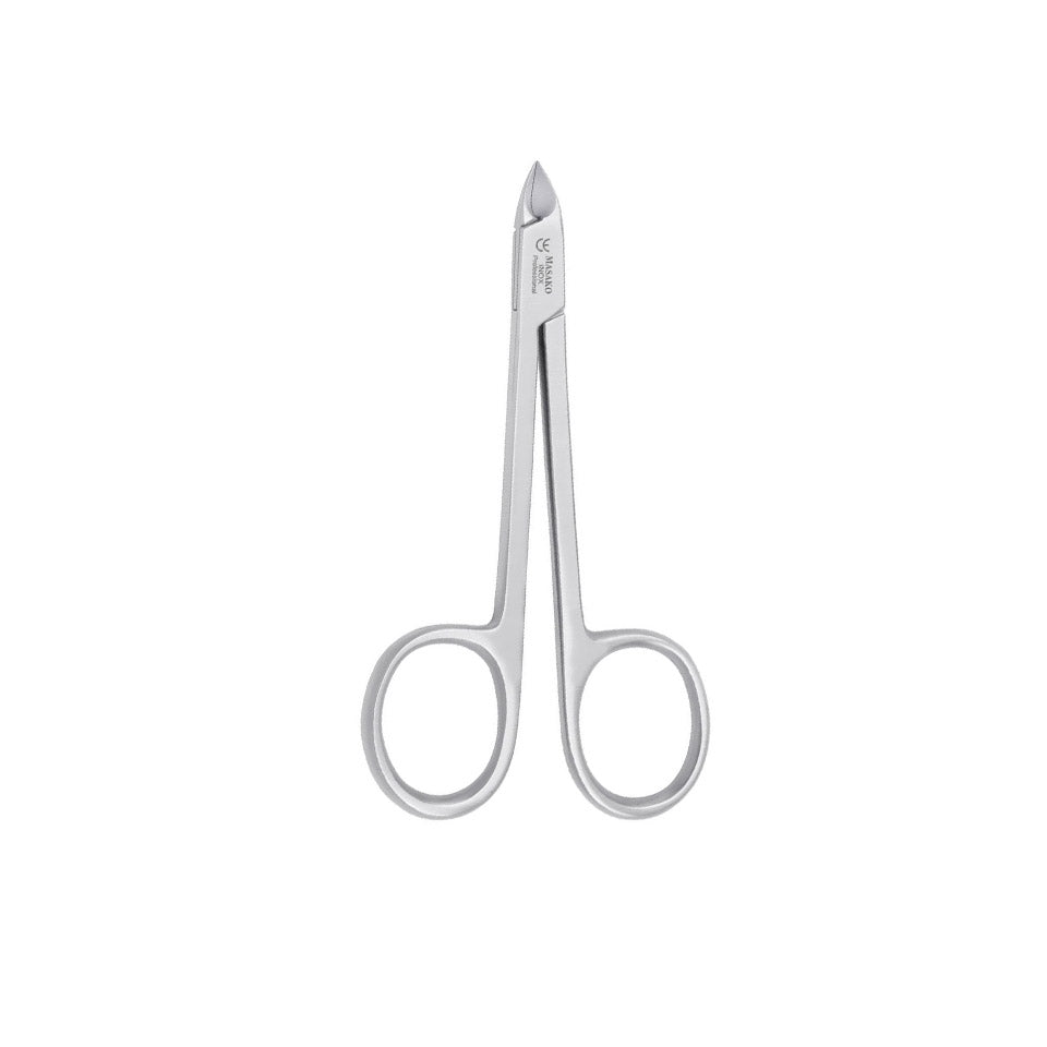 Pince à cuticules à poignées ciseaux, tranchant courbé – 10,5 cm