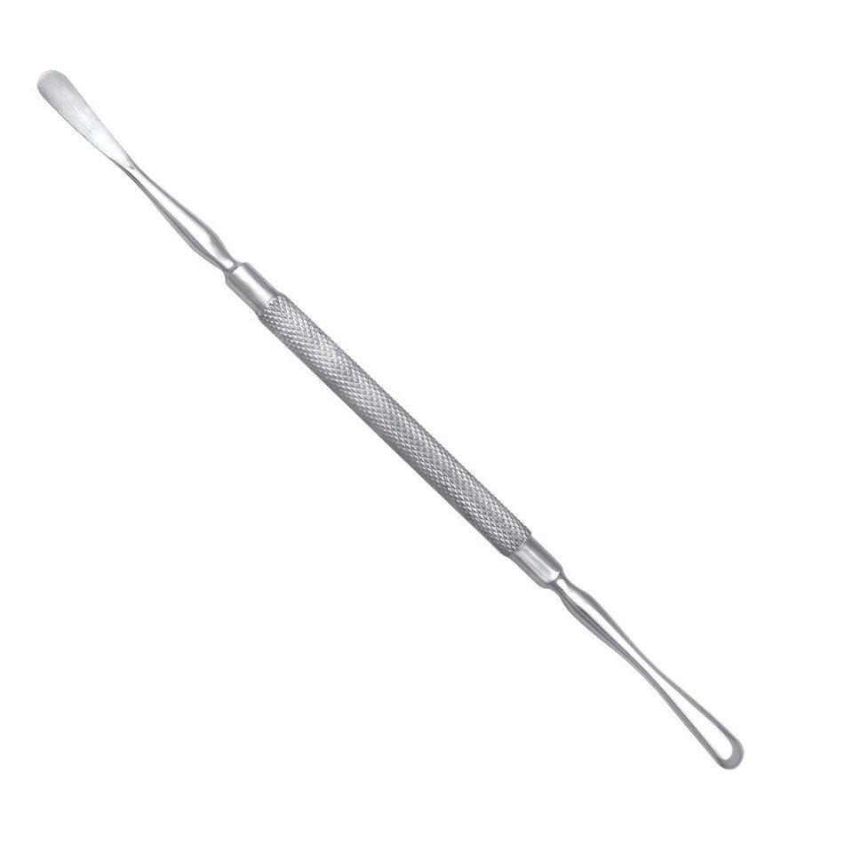Double spatule en acier inoxydable – 17 cm pour manucure et pédicure