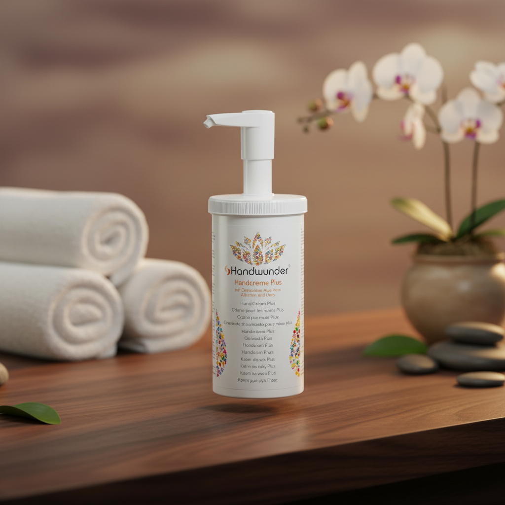 Handwunder Handcreme Plus 450 ml mit Pumpspender – Intensive Pflege mit Ceramiden, Aloe Vera, Allantoin und Urea