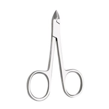 Nagelhautzange mit Scherengriff – 8 cm / 5 mm (gebogen)