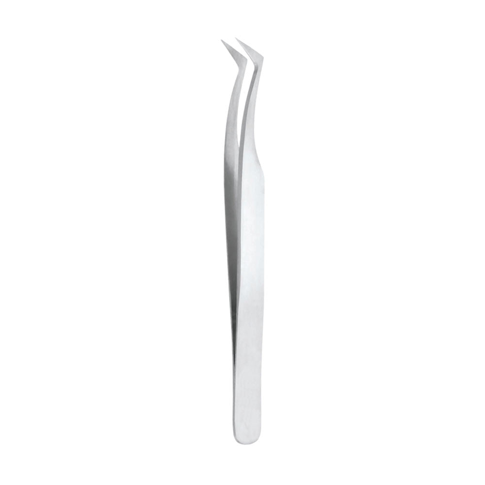 Gebogene Wimpernpinzette aus Edelstahl – 11,5 cm