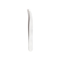 Augenbrauenpinzette gebogen 9,5 cm – Schräge Präzisionspinzette aus Edelstahl für perfekte Augenbrauen