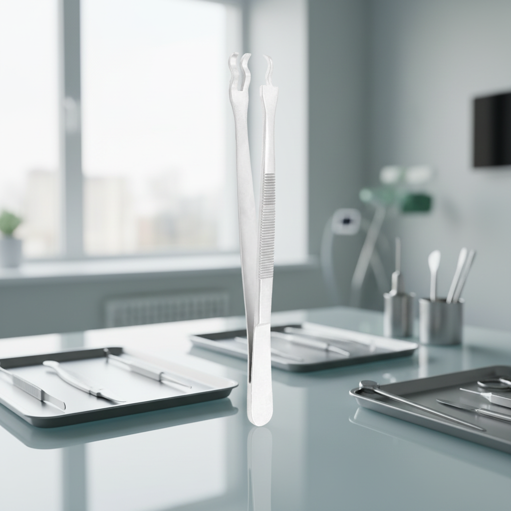 Professionelle Edelstahlpinzette für Podologie, Dental und Instrumentenaufbereitung