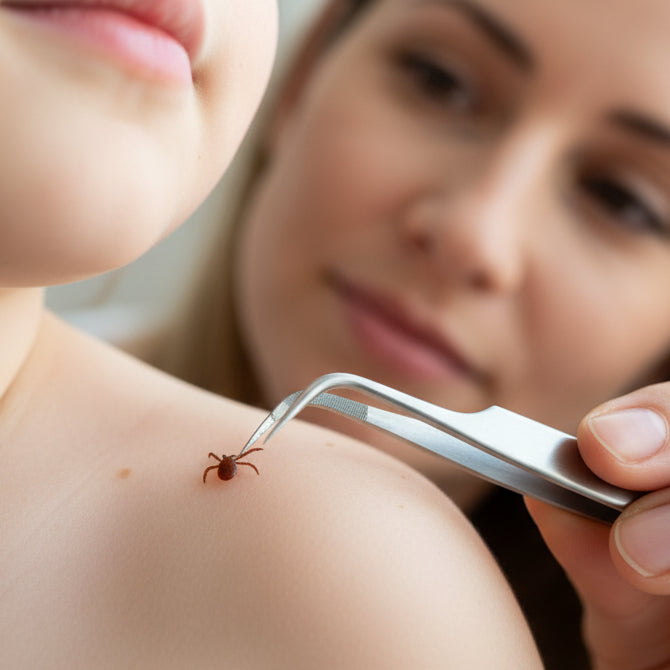 Gebogene Edelstahl-Feinpinzette 12 cm für Wimpern & Zecken