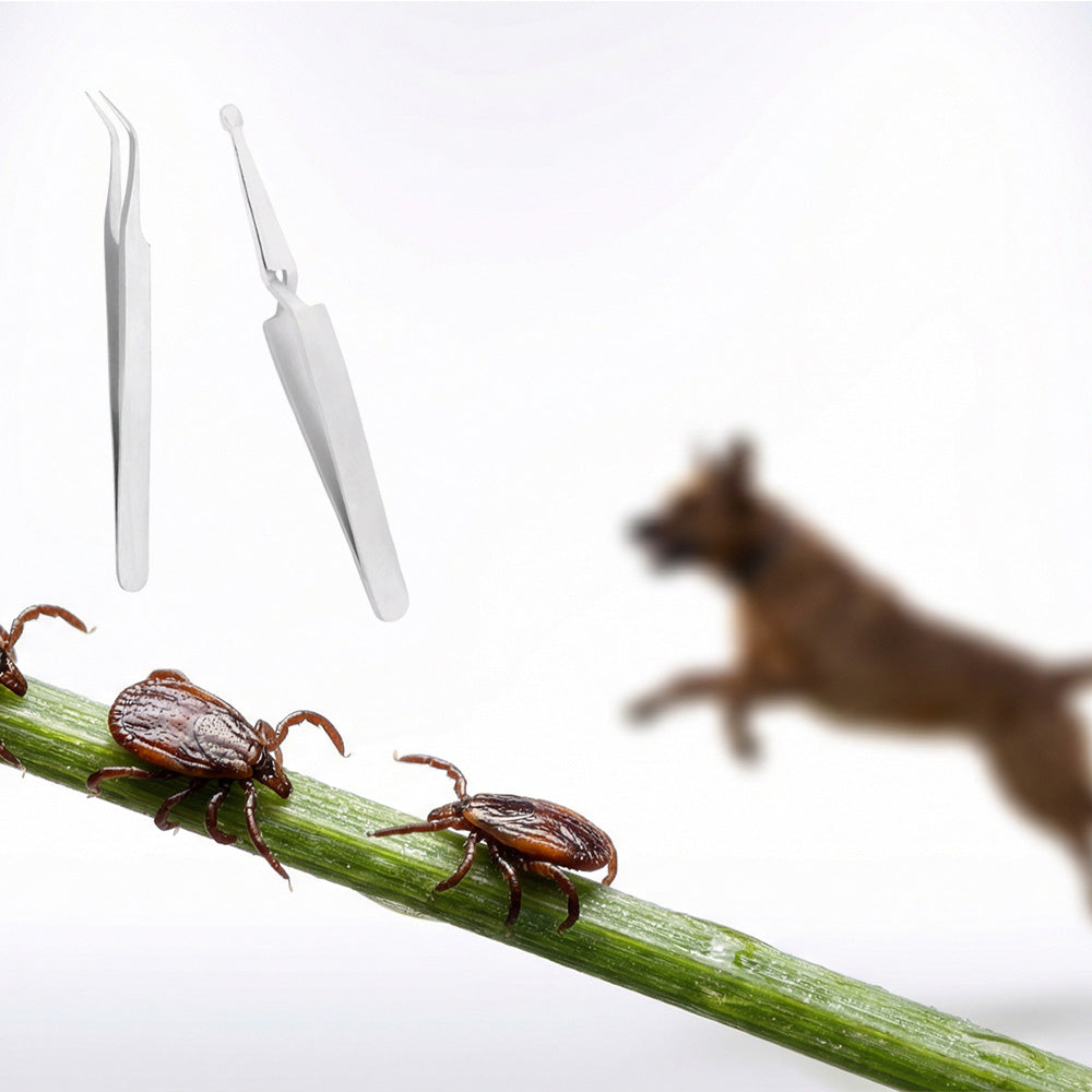 Zeckenpinzette Zeckenzange Set für Tiere & Menschen